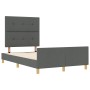 Estructura de Cama Gris Oscuro 120x190 cm Tela de , Camas y somieres - Ref: Foro24-3344712, Precio: 183,01 €, Descuento: %