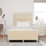 Cama en Crema, 120x190 cm, Hecha de Tela de , Camas y somieres - Ref: Foro24-3344716, Precio: 181,92 €, Descuento: %