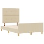 Cama en Crema, 120x190 cm, Hecha de Tela de , Camas y somieres - Ref: Foro24-3344716, Precio: 181,92 €, Descuento: %