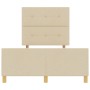 Cama en Crema, 120x190 cm, Hecha de Tela de , Camas y somieres - Ref: Foro24-3344716, Precio: 181,92 €, Descuento: %