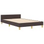 Estructura de cama Marrón oscuro 120x200 cm Tela de , Camas y somieres - Ref: Foro24-3344721, Precio: 168,78 €, Descuento: %