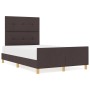 Estructura de cama Marrón oscuro 120x200 cm Tela de , Camas y somieres - Ref: Foro24-3344721, Precio: 168,78 €, Descuento: %