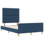 Estructura de Cama Azul 120x200 cm Tela de , Camas y somieres - Ref: Foro24-3344724, Precio: 186,34 €, Descuento: %