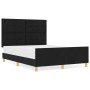 Estructura de Cama Negra 140x190 cm de Tela de , Camas y somieres - Ref: Foro24-3344727, Precio: 215,02 €, Descuento: %