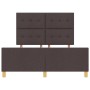 Estructura de Cama Marrón Oscuro 140x190 cm Tela de , Camas y somieres - Ref: Foro24-3344728, Precio: 232,27 €, Descuento: %