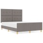 Estructura de Cama Taupe 140x190 cm Tela de , Camas y somieres - Ref: Foro24-3344729, Precio: 223,10 €, Descuento: %