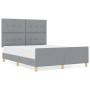 Marco de Cama Gris Claro 140x200 cm Tela de , Camas y somieres - Ref: Foro24-3344732, Precio: 244,13 €, Descuento: %