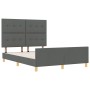 Estructura de Cama Gris Oscuro 140x200 cm de Tela de , Camas y somieres - Ref: Foro24-3344733, Precio: 220,85 €, Descuento: %