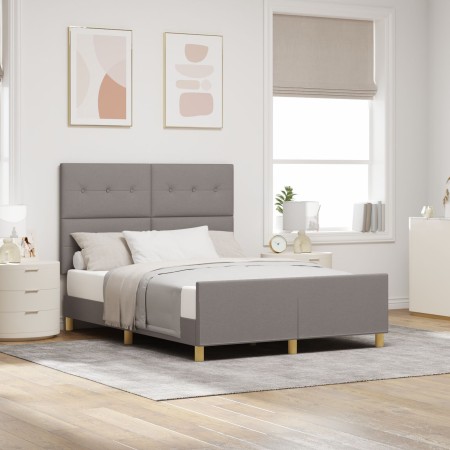 Estructura de Cama Taupe 140x200 cm Tela de , Camas y somieres - Ref: Foro24-3344736, Precio: 220,64 €, Descuento: %