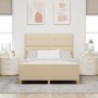 Estructura de Cama Crema 140x200 cm Tela de , Camas y somieres - Ref: Foro24-3344737, Precio: 226,58 €, Descuento: %