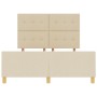 Estructura de Cama Crema 140x200 cm Tela de , Camas y somieres - Ref: Foro24-3344737, Precio: 226,58 €, Descuento: %
