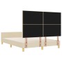 Estructura de Cama Crema 140x200 cm Tela de , Camas y somieres - Ref: Foro24-3344737, Precio: 226,58 €, Descuento: %