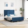 Estructura de Cama Azul 160x200 cm Tela de , Camas y somieres - Ref: Foro24-3344745, Precio: 247,19 €, Descuento: %