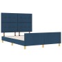 Estructura de Cama Azul 160x200 cm Tela de , Camas y somieres - Ref: Foro24-3344745, Precio: 247,19 €, Descuento: %