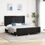Estructura de Cama Negra 180x200 cm de Tela de , Camas y somieres - Ref: Foro24-3344748, Precio: 258,94 €, Descuento: %