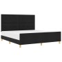 Estructura de Cama Negra 180x200 cm de Tela de , Camas y somieres - Ref: Foro24-3344748, Precio: 258,94 €, Descuento: %