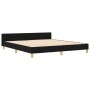 Estructura de Cama Negra 180x200 cm de Tela de , Camas y somieres - Ref: Foro24-3344748, Precio: 258,94 €, Descuento: %