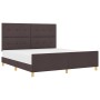 Estructura de Cama Marrón Oscuro 180x200 cm Tela de , Camas y somieres - Ref: Foro24-3344749, Precio: 258,31 €, Descuento: %