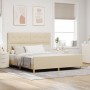 Estructura de Cama Crema 180x200 cm Tela de , Camas y somieres - Ref: Foro24-3344751, Precio: 257,20 €, Descuento: %