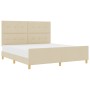 Estructura de Cama Crema 180x200 cm Tela de , Camas y somieres - Ref: Foro24-3344751, Precio: 257,20 €, Descuento: %