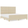 Estructura de Cama Crema 180x200 cm Tela de , Camas y somieres - Ref: Foro24-3344751, Precio: 257,20 €, Descuento: %