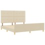 Estructura de Cama Crema 180x200 cm Tela de , Camas y somieres - Ref: Foro24-3344751, Precio: 257,20 €, Descuento: %