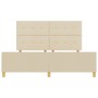 Estructura de Cama Crema 180x200 cm Tela de , Camas y somieres - Ref: Foro24-3344751, Precio: 257,20 €, Descuento: %