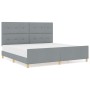 Estructura de Cama Gris Claro 200x200 cm Tela de , Camas y somieres - Ref: Foro24-3344753, Precio: 270,17 €, Descuento: %