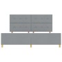 Estructura de Cama Gris Claro 200x200 cm Tela de , Camas y somieres - Ref: Foro24-3344753, Precio: 270,17 €, Descuento: %