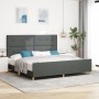 Marco de Cama Gris Oscuro 200x200 cm Tela de , Camas y somieres - Ref: Foro24-3344754, Precio: 252,02 €, Descuento: %