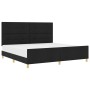 Cama Negra 200x200 cm de Tela de , Camas y somieres - Ref: Foro24-3344755, Precio: 275,98 €, Descuento: %