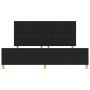 Cama Negra 200x200 cm de Tela de , Camas y somieres - Ref: Foro24-3344755, Precio: 275,98 €, Descuento: %