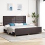 Estructura de cama en marrón oscuro 200x200 cm de tela de , Camas y somieres - Ref: Foro24-3344756, Precio: 269,66 €, Descuen...
