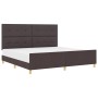 Estructura de cama en marrón oscuro 200x200 cm de tela de , Camas y somieres - Ref: Foro24-3344756, Precio: 269,66 €, Descuen...