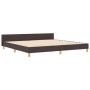 Estructura de cama en marrón oscuro 200x200 cm de tela de , Camas y somieres - Ref: Foro24-3344756, Precio: 269,66 €, Descuen...