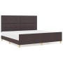 Estructura de cama en marrón oscuro 200x200 cm de tela de , Camas y somieres - Ref: Foro24-3344756, Precio: 269,66 €, Descuen...