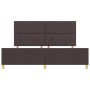 Estructura de cama en marrón oscuro 200x200 cm de tela de , Camas y somieres - Ref: Foro24-3344756, Precio: 269,66 €, Descuen...