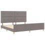Cama de Tela Taupe 200x200 cm de , Camas y somieres - Ref: Foro24-3344757, Precio: 271,98 €, Descuento: %