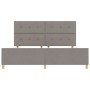 Cama de Tela Taupe 200x200 cm de , Camas y somieres - Ref: Foro24-3344757, Precio: 271,98 €, Descuento: %