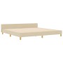 Cama Crema 200x200 cm en Tela de , Camas y somieres - Ref: Foro24-3344758, Precio: 254,46 €, Descuento: %
