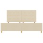 Cama Crema 200x200 cm en Tela de , Camas y somieres - Ref: Foro24-3344758, Precio: 254,46 €, Descuento: %