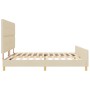 Cama Crema 200x200 cm en Tela de , Camas y somieres - Ref: Foro24-3344758, Precio: 254,46 €, Descuento: %