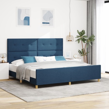 Estructura de Cama Azul 200x200 cm de Tela de , Camas y somieres - Ref: Foro24-3344759, Precio: 261,14 €, Descuento: %