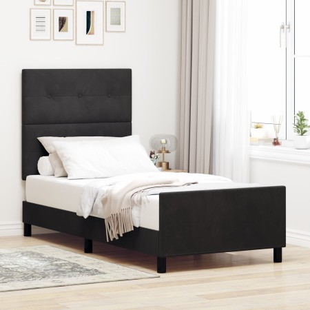 Cama Negra 80x200 cm Terciopelo de , Camas y somieres - Ref: Foro24-3344905, Precio: 136,62 €, Descuento: %