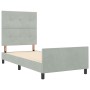 Estructura de Cama Gris Claro 90x200 cm Terciopelo de , Camas y somieres - Ref: Foro24-3344915, Precio: 156,02 €, Descuento: %