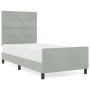 Estructura de Cama Gris Claro 90x200 cm Terciopelo de , Camas y somieres - Ref: Foro24-3344915, Precio: 156,02 €, Descuento: %