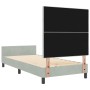 Estructura de Cama Gris Claro 90x200 cm Terciopelo de , Camas y somieres - Ref: Foro24-3344915, Precio: 156,02 €, Descuento: %
