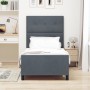 Estructura de Cama en Gris Oscuro, 100x200 cm, Hecha de Terciopelo de , Camas y somieres - Ref: Foro24-3344922, Precio: 137,8...