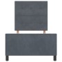 Estructura de Cama en Gris Oscuro, 100x200 cm, Hecha de Terciopelo de , Camas y somieres - Ref: Foro24-3344922, Precio: 137,8...