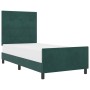 Estructura de Cama de Terciopelo Verde Oscuro 100x200 cm de , Camas y somieres - Ref: Foro24-3344924, Precio: 146,79 €, Descu...